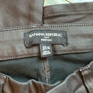 Banana republic barn red leather look pants